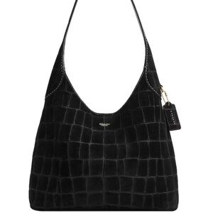 COACH Embossed Croc Suede Brooklyn 28 Hobo Tote
Bag